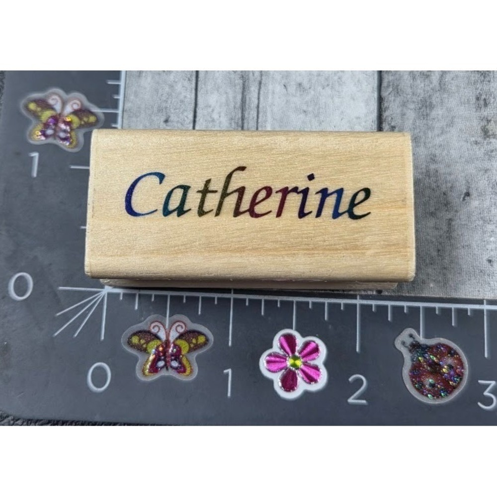 Uptown Catherine Name Rubber Stamp #Q107